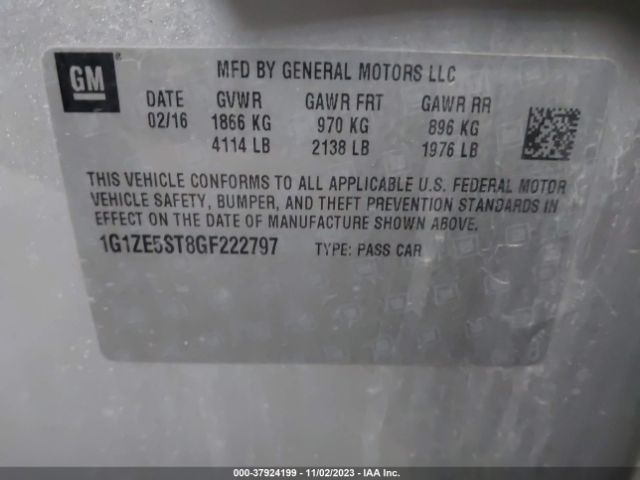 1G1ZE5ST8GF222797 Chevrolet MALIBU 1LT