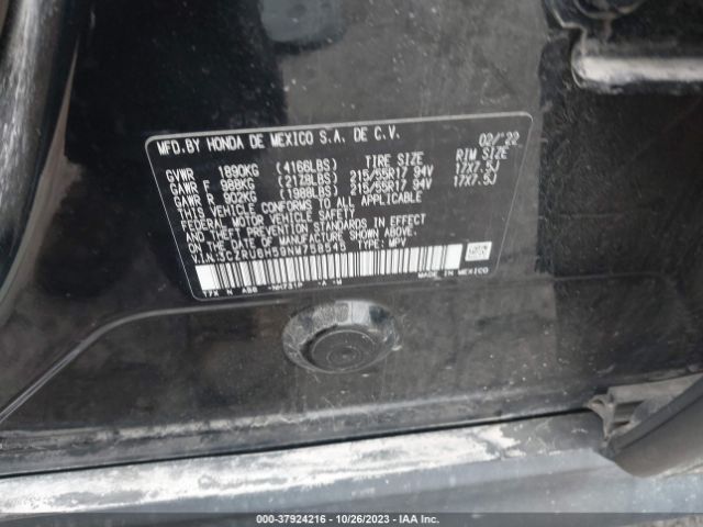 3CZRU6H59NM758545 Honda HR-V EX
