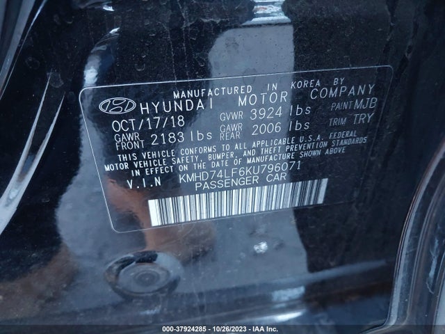 Hyundai ELANTRA SE 2019 KMHD74LF6KU796071 Image 25