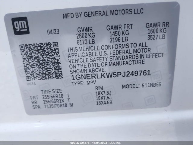 Chevrolet Traverse Ls 2023 1GNERLKW5PJ249761 Image 9