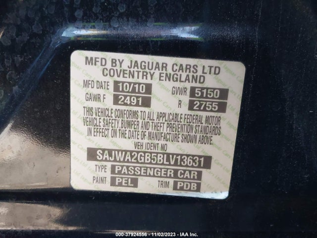 2011 JAGUAR XJ SAJWA2GB5BLV13631 Photo 8