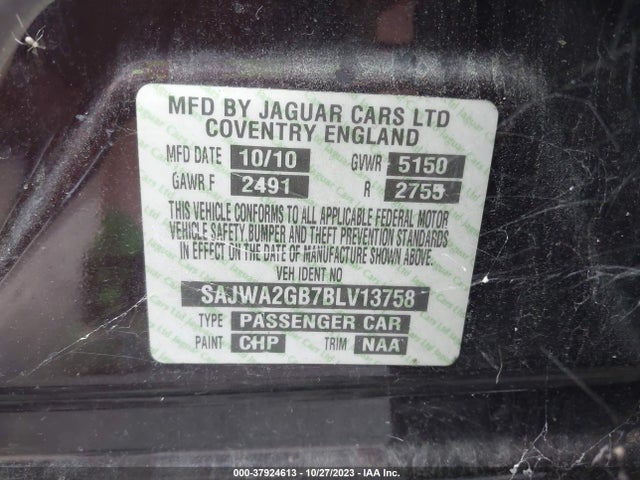 2011 JAGUAR XJ SAJWA2GB7BLV13758 Photo 8