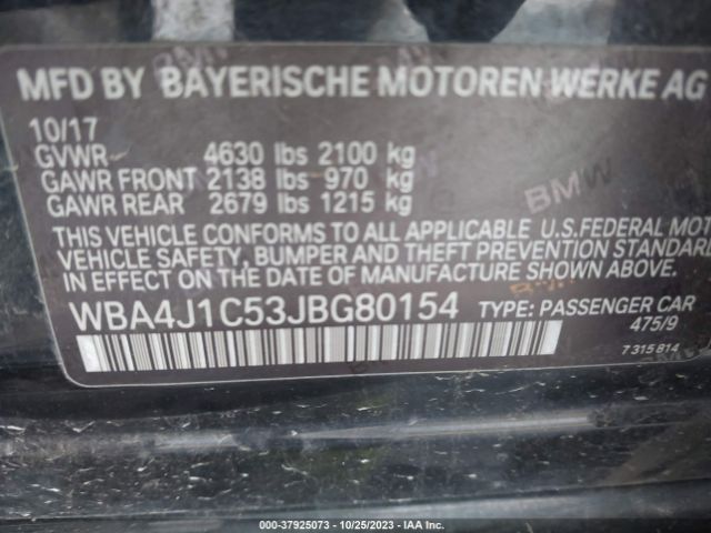 WBA4J1C53JBG80154 BMW 430i Gran Coupe