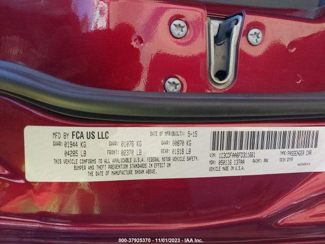 Dodge DART SE 2015 1C3CDFAA6FD311661 Image 9