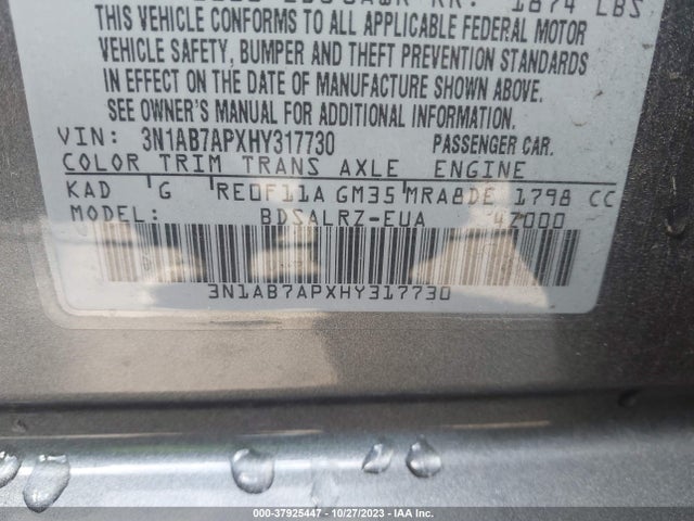 Nissan SENTRA SR 2017 3N1AB7APXHY317730 Image 9
