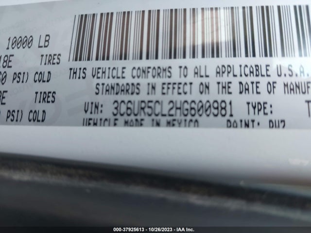 3C6UR5CL2HG600981 RAM 2500 Tradesman