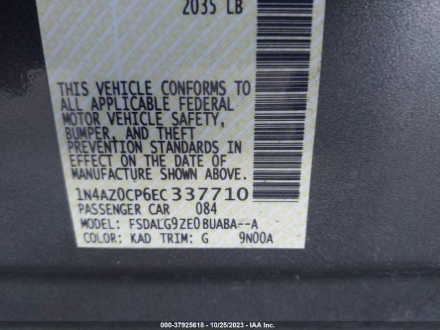 1N4AZ0CP6EC337710 Nissan Leaf Sl