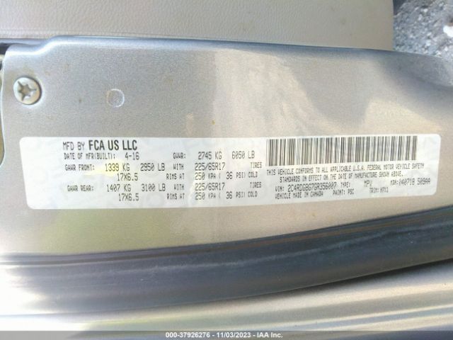 2C4RDGBG7GR356007 Dodge Grand Caravan American Value Pkg