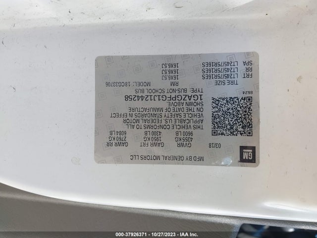 Chevrolet Express Passenger Lt 2018 1GAZGPFG1J1244258 Image 9