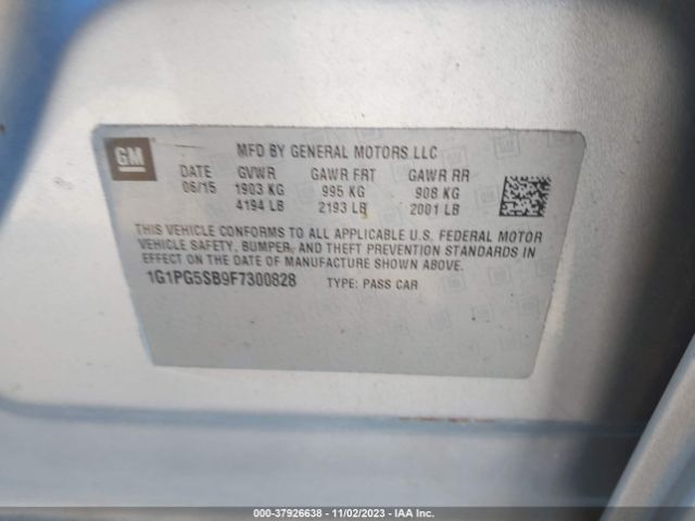 1G1PG5SB9F7300828 Chevrolet CRUZE LTZ