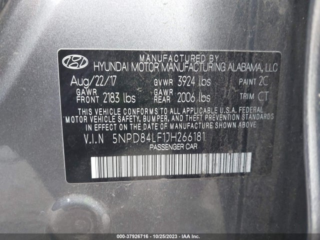 2018 HYUNDAI ELANTRA VALUE EDITION VIN: 5NPD84LF1JH266181