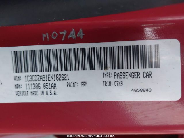 1C3CDZAB1EN182621 Dodge AVENGER SE
