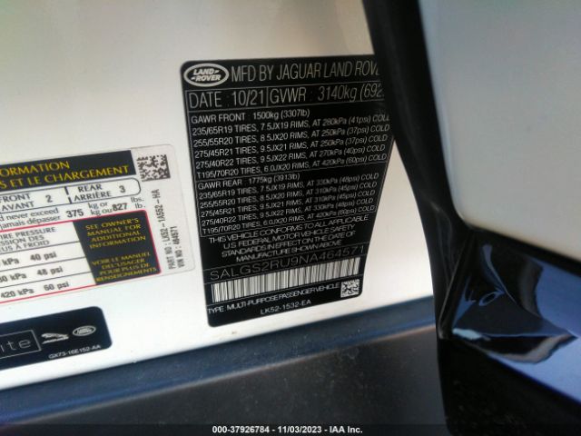 SALGS2RU9NA464571 Land Rover Range Rover Westminster