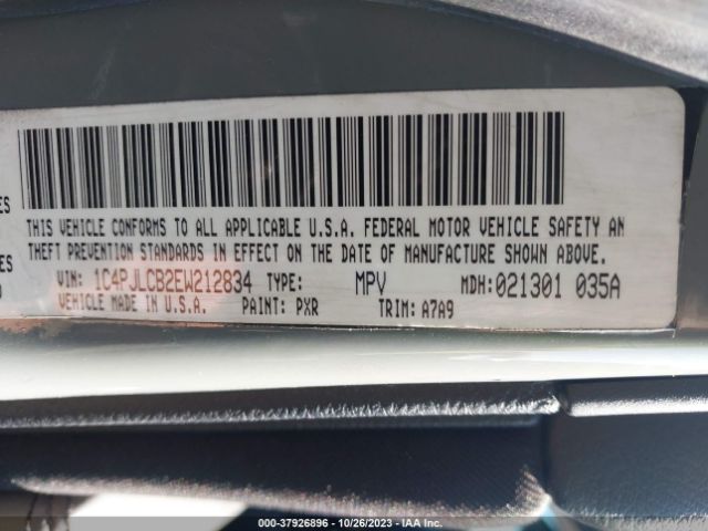 1C4PJLCB2EW212834 Jeep Cherokee Latitude