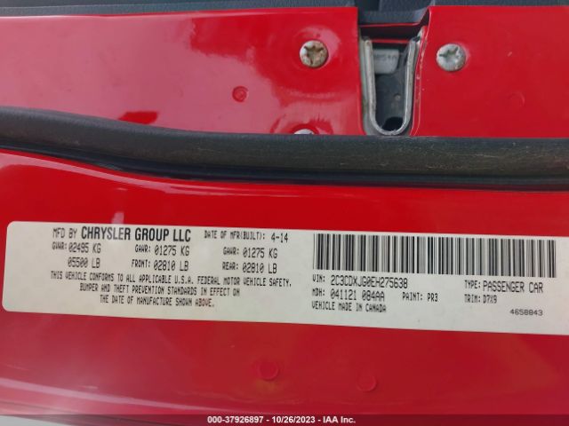 2C3CDXJG0EH275638 Dodge Charger Sxt