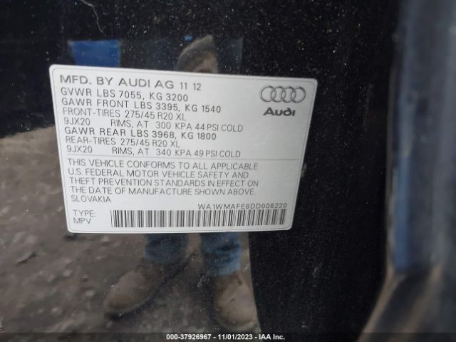 2013 AUDI Q7 WA1WMAFE8DD008220 Photo 8