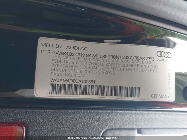 WAULMAF4XJA100861 Audi A4 2.0t Tech Ultra Premium/2.0t Ultra Premium