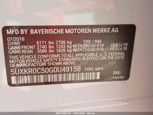 5UXKR0C50G0U49158 BMW X5 Xdrive35i