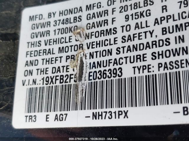 19XFB2F51EE036393 Honda Civic Sedan Lx