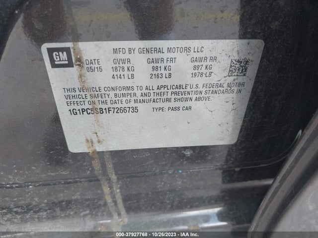 Chevrolet Cruze 1lt Auto 2015 1G1PC5SB1F7266735 Image 9