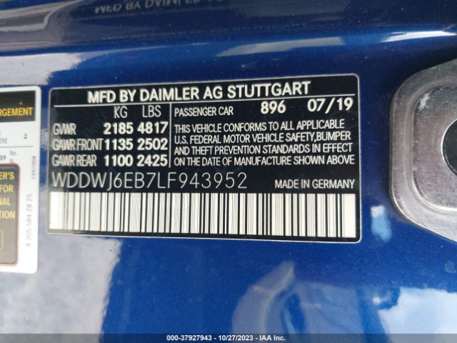 WDDWJ6EB7LF943952 Mercedes-Benz C-class Amg C 43