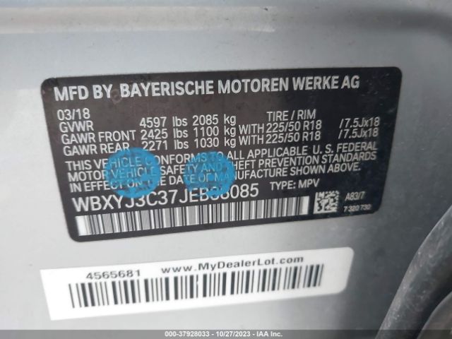 WBXYJ3C37JEB38085 BMW X2 Sdrive28i