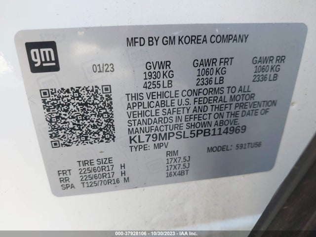 Chevrolet Trailblazer Lt 2023 KL79MPSL5PB114969 Image 9
