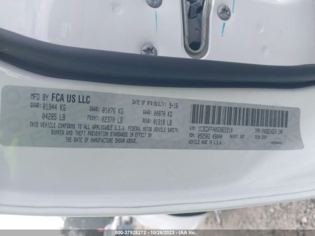 1C3CDFFA0GD822910 Dodge Dart Sxt Sport Blacktop