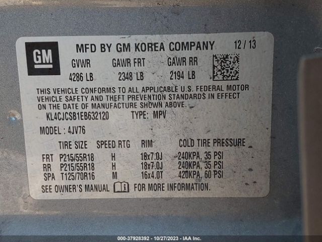 KL4CJCSB1EB632120 Buick Encore Leather