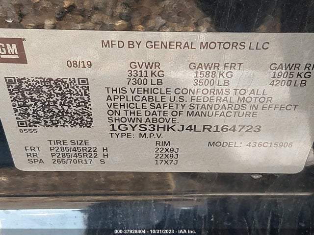 2020 CADILLAC ESCALADE ESV 1GYS3HKJ4LR164723 Photo 8