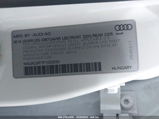 WAUACGFF7F1033030 Audi A3 1.8t Premium