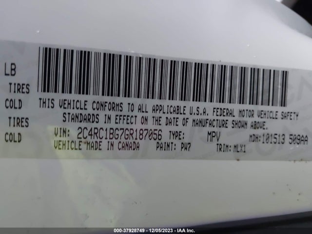 2C4RC1BG7GR187056 Chrysler Town and Country