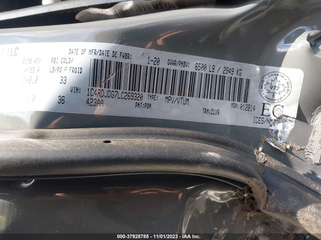 Dodge DURANGO GT 2020 1C4RDJDG7LC269320 Image 9