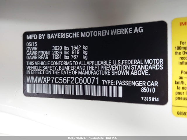 2015 MINI HARDTOP WMWXP7C56F2C60071 Photo 8
