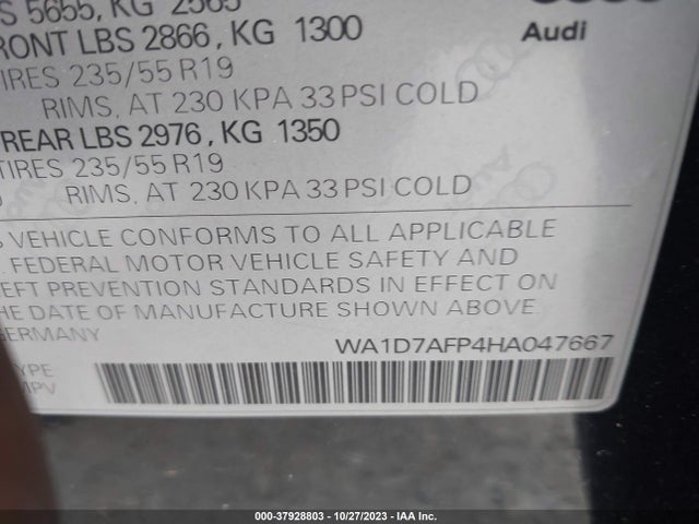 Audi Q5 Premium Plus 2017 WA1D7AFP4HA047667 Image 9