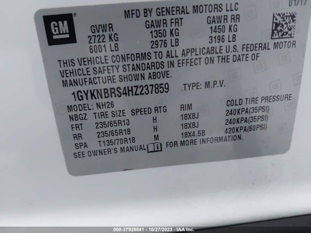 Cadillac XT5 LUXURY 2017 1GYKNBRS4HZ237859 Image 9