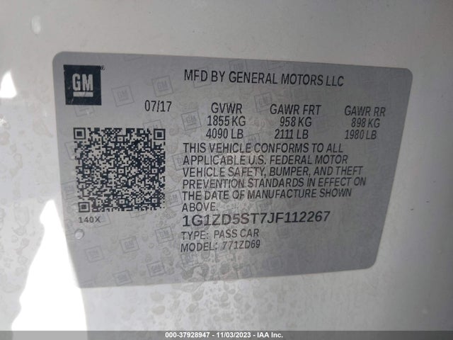 Chevrolet MALIBU LT 2018 1G1ZD5ST7JF112267 Image 9