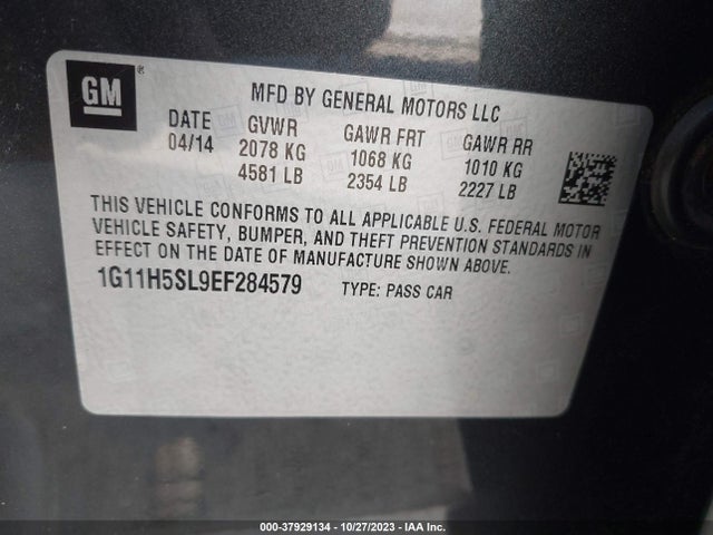 Chevrolet MALIBU LTZ 2014 1G11H5SL9EF284579 Image 9