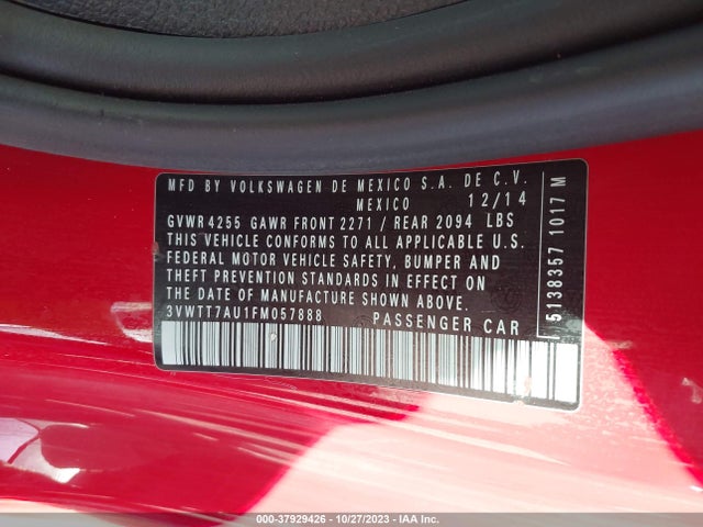 3VWTT7AU1FM057888 Volkswagen GOLF GTI S
