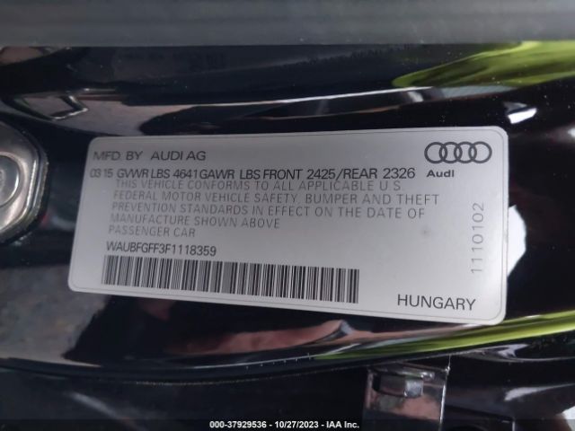 WAUBFGFF3F1118359 Audi S3 2.0t Premium Plus