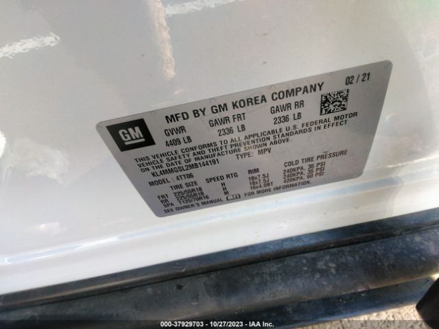 KL4MMGSL2MB144191 Buick Encore Gx Essence