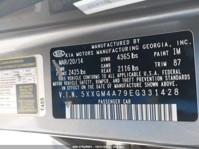 5XXGM4A79EG331428 KIA Optima Lx
