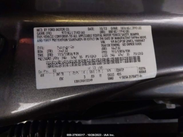 1FADP3F29EL188987 Ford FOCUS SE