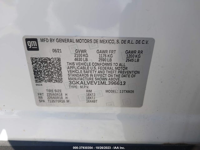 GMC Terrain Awd Slt 2021 3GKALVEV1ML396613 Image 9
