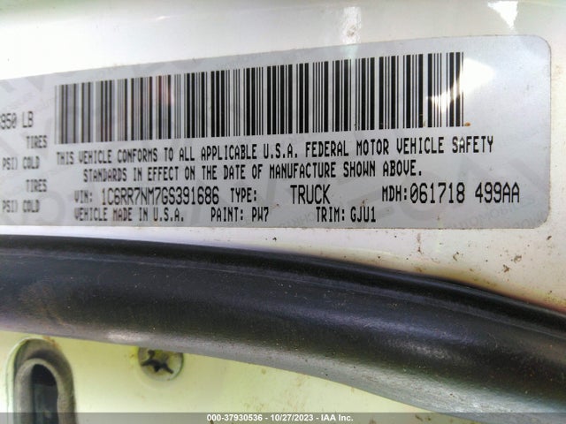 1C6RR7NM7GS391686 RAM 1500 Laramie