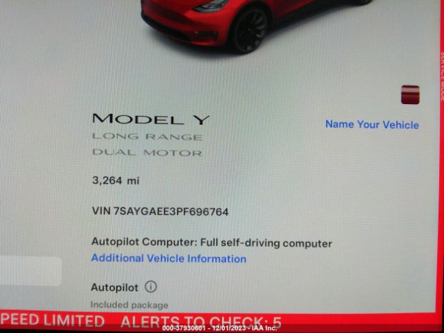 2023 TESLA MODEL Y 7SAYGAEE3PF696764 Photo 6