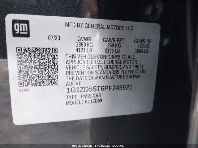 Chevrolet MALIBU LT 2023 1G1ZD5ST6PF245921 Image 9