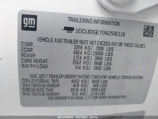 Chevrolet Silverado 1500 Ltz 2022 1GCUDGET0NZ592116 Image 9