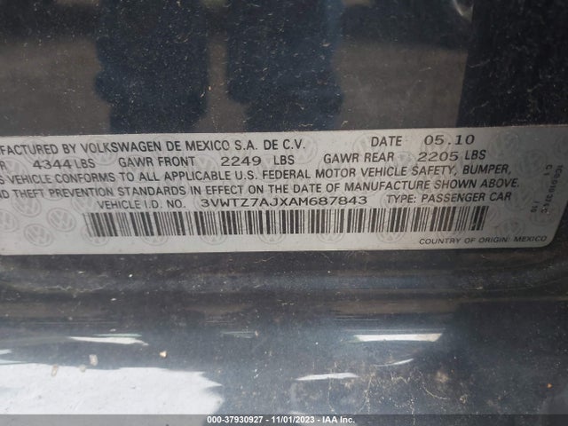 2010 VOLKSWAGEN JETTA SPORTWAGEN 3VWTZ7AJXAM687843 Photo 8