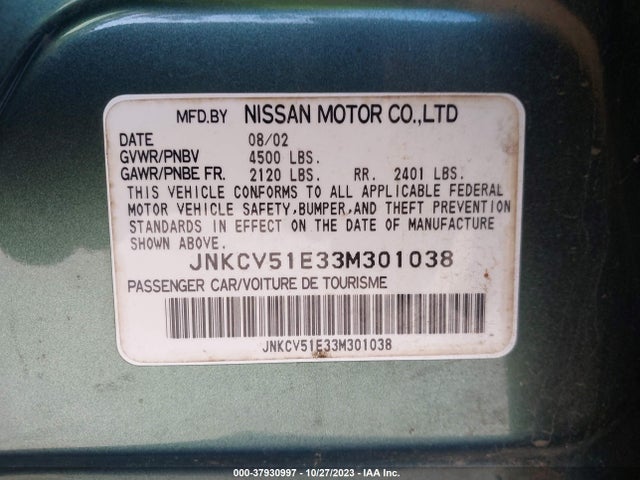 2003 INFINITI G35 SEDAN JNKCV51E33M301038 Photo 8